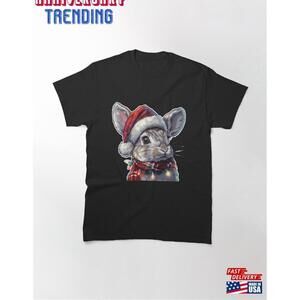 Hyper Realistic Rabbit With Christmas Lights Santa Hat Classic